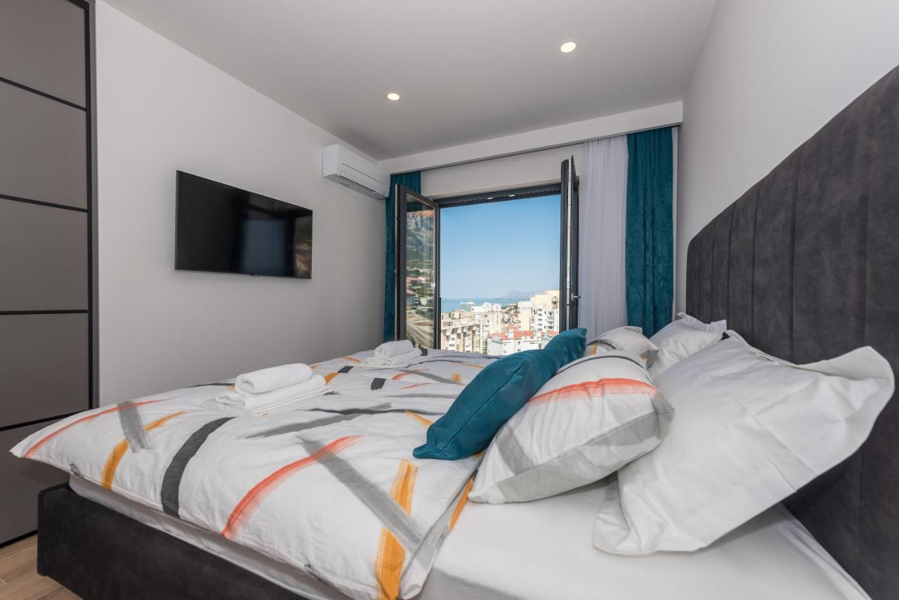 Luxury Adria Sea & City View Apartment Makarská Exteriér fotografie