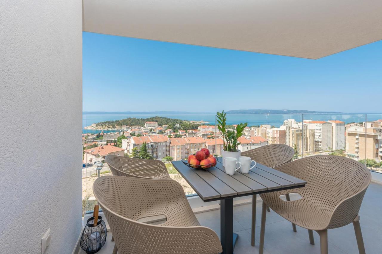 Luxury Adria Sea & City View Apartment Makarská Exteriér fotografie