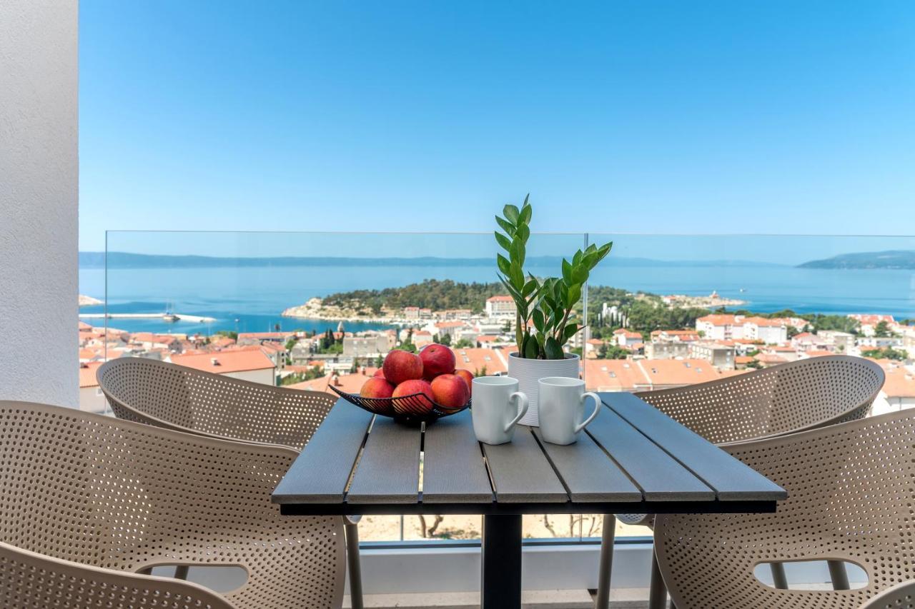 Luxury Adria Sea & City View Apartment Makarská Exteriér fotografie